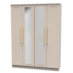 HAW190 Tall 4 Door Centre Mirror Robe Kaschmir Matt Kaschmir Matt