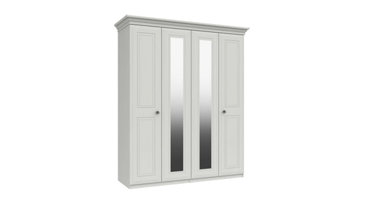 4 Door Robe With 2 Mirrors