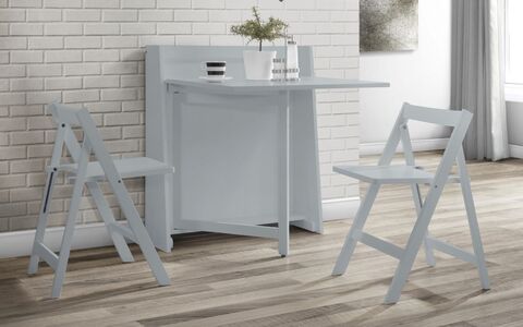 Helsinki Compact Folding Light Grey Dining Set