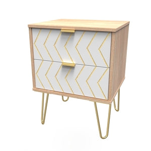 005 2 Drawer Locker Jigsaw White Bardolino