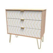 010 3 Drawer Chest Jigsaw White Bardolino