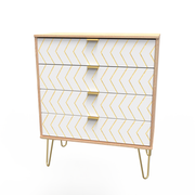 011 4 Drawer Chest Jigsaw White Bardolino