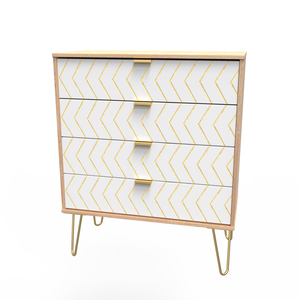 011 4 Drawer Chest Jigsaw White Bardolino