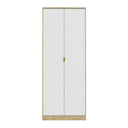 080 2 Door Wardrobe Jigsaw White Bardolino