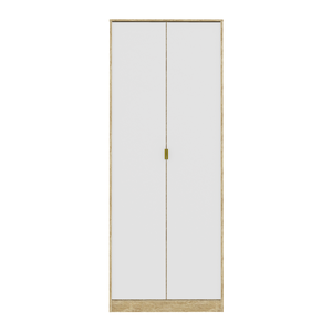 080 2 Door Wardrobe Jigsaw White Bardolino