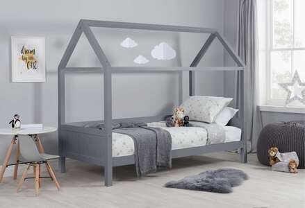 Home Single Bed Grey