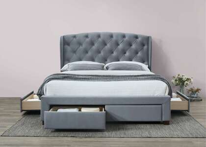 Hope King Bed Grey