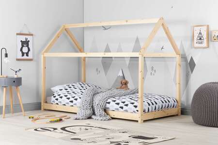 House Single Bed Pine
