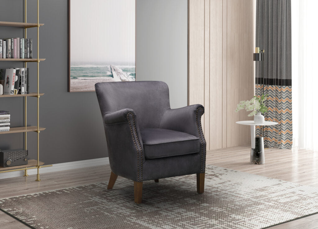 Harlow Vintage Armchair Charcoal Grey