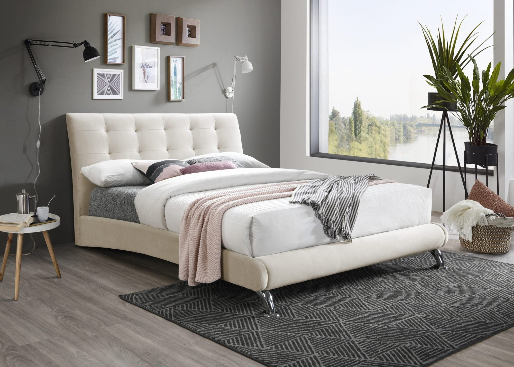 Haven King Bed Warm Stone