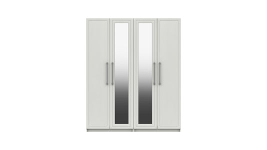 4 Door Robe With 2 Mirrors