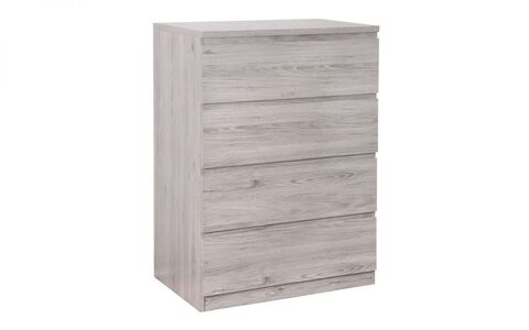 Jupiter 4 Drawer Chest- Grey Oak