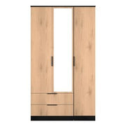 Juliette Tall Triple 2 Drawer Mirror Robe