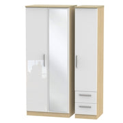 KNI157 Triple Mirror + Drawer Robe