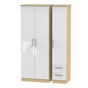 KNI160 Tall Triple Plain + Drawer Robe
