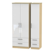 KNI161 Tall Triple 2 Drawer + Drawer Robe
