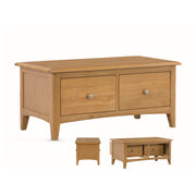 Kimi Oak 2 Drawer Coffee Table