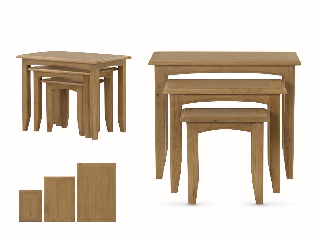 Kilkenny Oak Nest Of 3 Tables