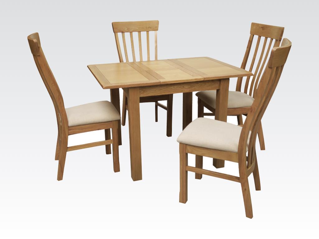 Kilmore Oak 80Cm Extension Dining Set (4 Chairs)