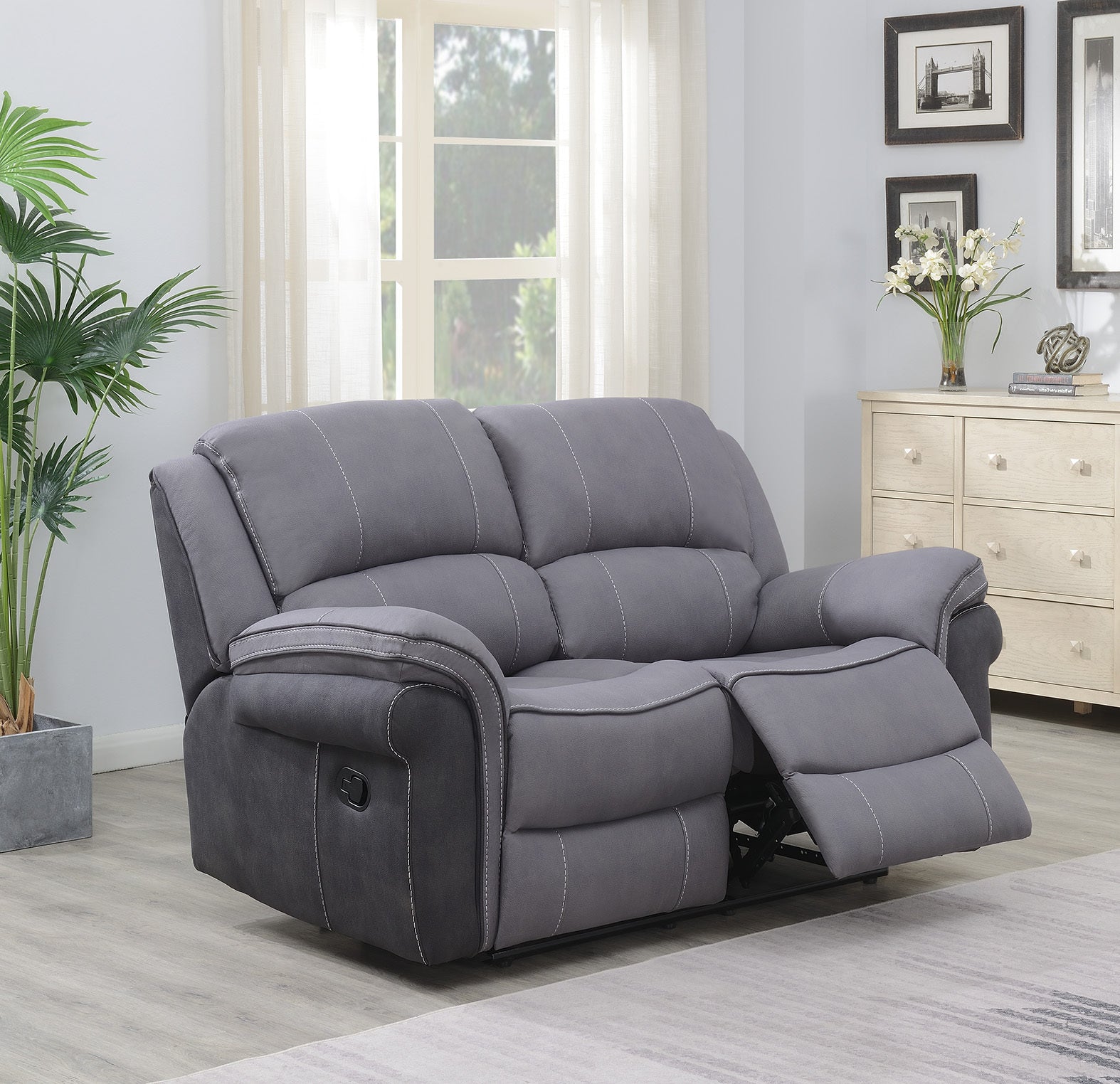 Kingston Grey Fusion 2 Seater