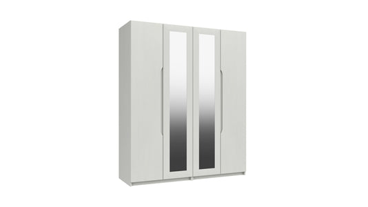 4 Door Robe With 2 Mirrors