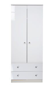 LUM081 Tall 2ft6in 2 Drawer Robe