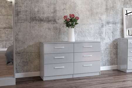 Lynx 6 Drawer Chest Grey