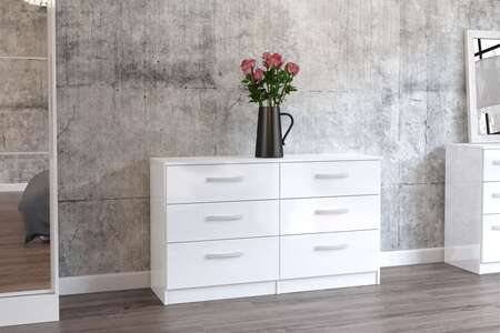 Lynx 6 Drawer Chest White