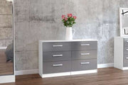 Lynx 6 Drawer Chest White & Grey
