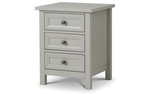 Maine 3 Drawer Bedside - Dove Grey