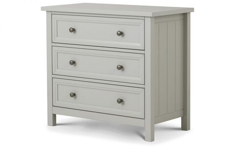 Maine 3 Drawer Wide Chest - Dove Grey