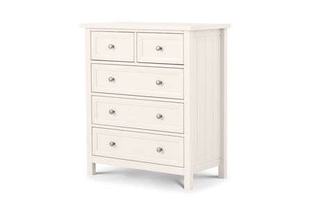 Maine 3 + 2 Drawer Chest - Surf White