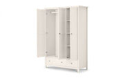 Maine 3 Door Combination Wardrobe - Surf White