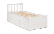 Maisie Bed With Underbed And Drawers - Surf White