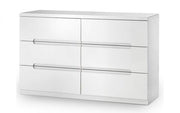 Manhattan 6 Drawer Wide Chest - White