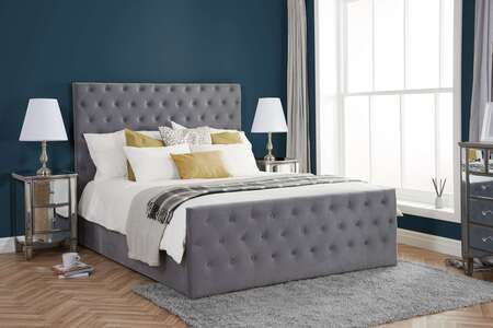 Marquis Super King Ottoman Bed Grey