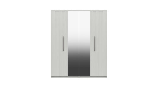 4 Door Robe With 2 Mirrors