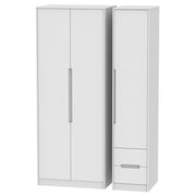 MON160 Tall Triple Plain + Drawer Robe