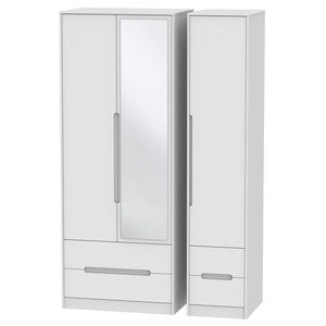 MON162 Tall Triple 2 Drawer Mirror + Drawer Robe