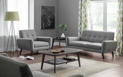 Monza 2 Seater Compact Retro Sofa - Grey