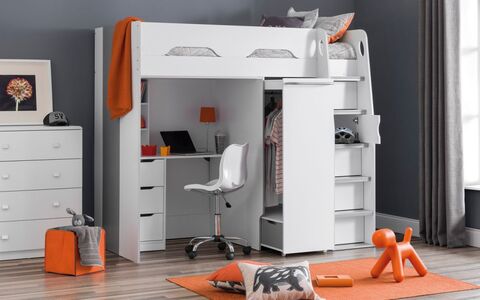 Pegasus Highsleeper White / Silver