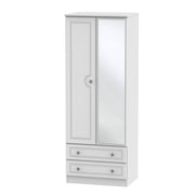 PEM082 Tall 2ft6in 2 Drawer Mirror Robe