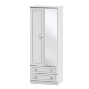 PEM082 Tall 2ft6in 2 Drawer Mirror Robe