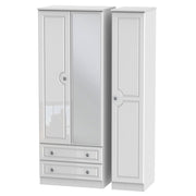 PEM142 Tall Triple 2 Drawer Mirror Robe