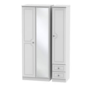 PEM167 Tall Triple Mirror + Drawer Robe