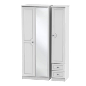 PEM167 Tall Triple Mirror + Drawer Robe