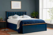 Phoenix King Ottoman Bed Navy Blue