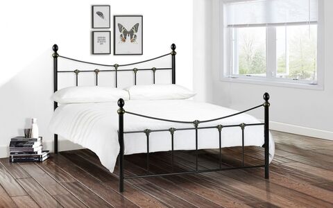 Rebecca Bed 150Cm Black/Gold