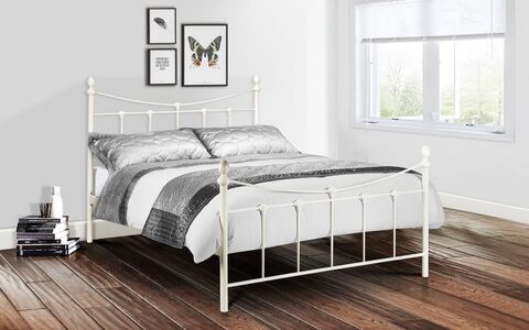 Rebecca Bed 150Cm Stone White