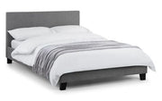 Light Grey Linen Bed 150Cm